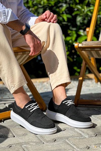 KAZAX KB-042 Lace-up Black Men's Daily Shoes