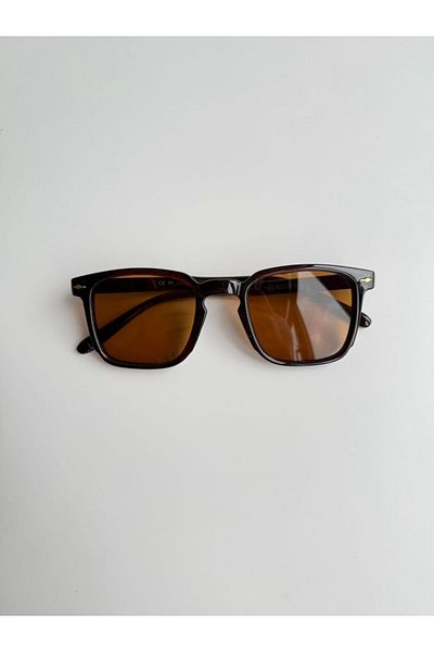 HMG Aksesuar Sepra Square Brown Unisex Sunglasses