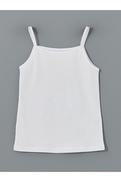 LC Waikiki İzr New Season Square Neck Strap Baby Girl Undershirt 2-Pack