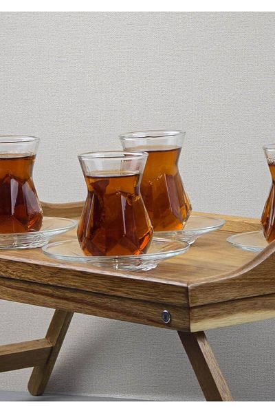 HomeTarz صينية أكاسيا - صينية بأرجل قابلة للطي - 50x30 سم