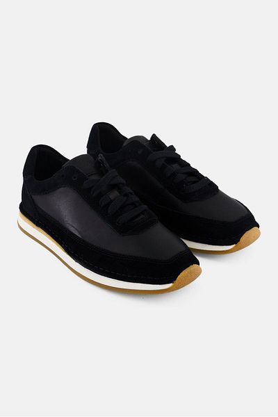CLARKS Women Standard Craftrun Lace Up Shoes, Black