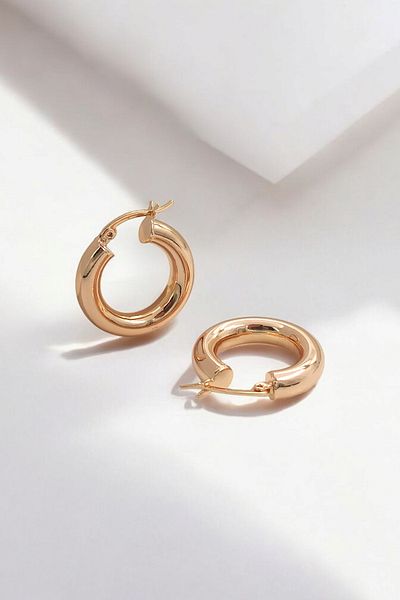 Çlk Accessories Premium Pipe Hoop Earrings 35588