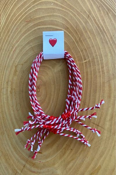 BAE ATOLYE 10Pcs Red White Elevator Lock Martenicha Lucky Bracelet