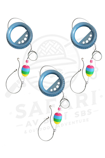 SAFARİ AV BAYİ SBS Kasnaklı Şamandıralı Olta Takımı - 2 İğneli Mantarlı Kurşu...