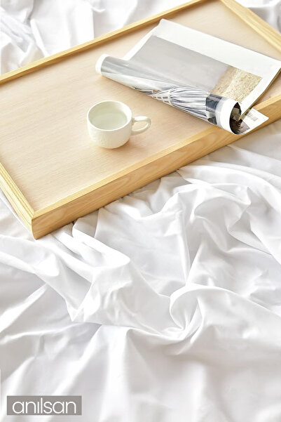 Anılsan Satin Bed Sheet - 83 Thread Solid White - Single/Double Size Home and Hotel