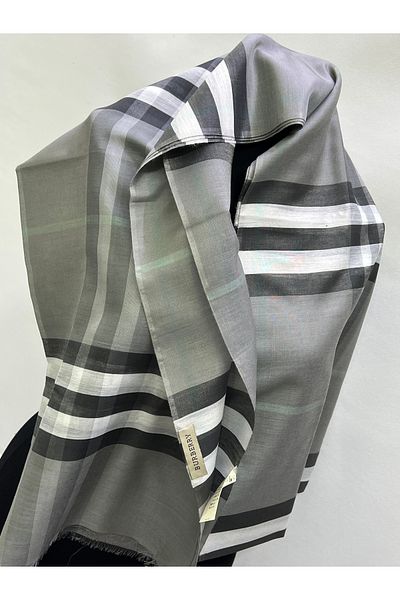 NURMAHREM Shawl Plaid Silk Shawl Trending Product