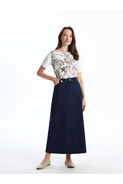 LC Waikiki Γυναικεία τζιν φούστα Standard Fit