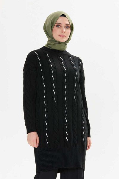 Setrms Pearl Detailed Textured Knitwear Tunic