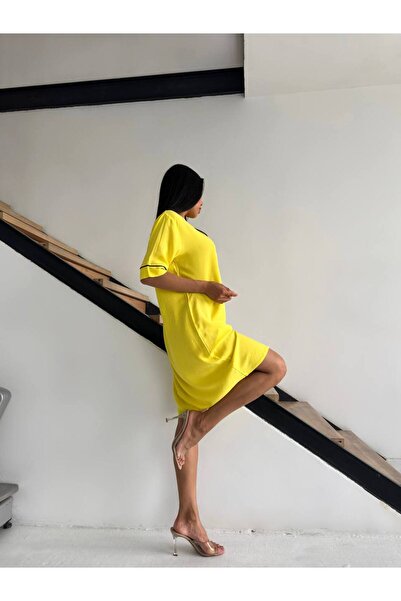 Myluni Gömlek Yaka Full Düğme Kapamalı Kadın Gecelik