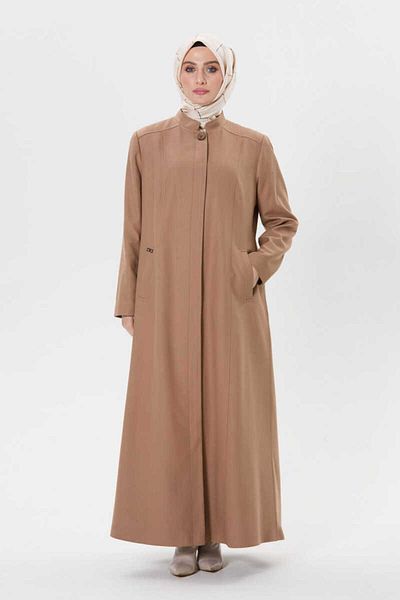 Setrms Large Size Top Coat with Hidden Buttons