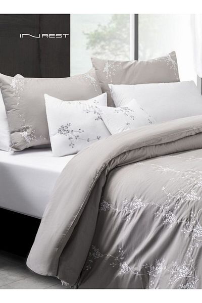 INREST طقم غطاء لحاف فردي من أوركيد (بدون حشوة) قطن 100% مقاس فردي 160×230 سم - 5 قطع