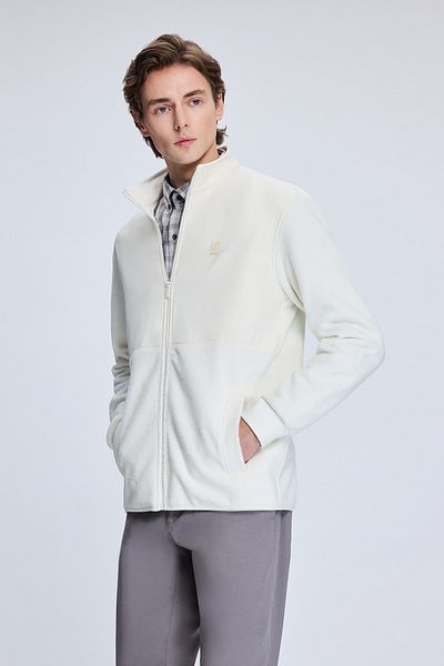 Hatemoğlu Ανοιξιάτικο παλτό με γιακά Judge White Regular Fit