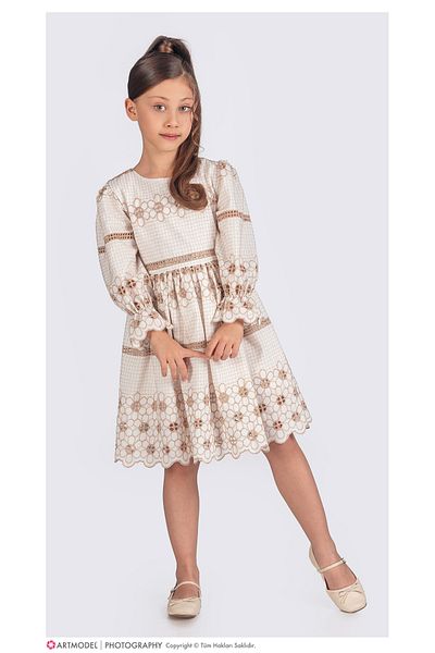 Tivido ROCHIE DE FATA TEXTURATA DE BUMBAC FLORE