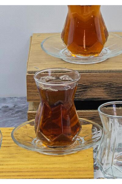 HomeTarz Lavinia 12 Piece Tea Set - Tea Cup Set for 6 People - 130 ml