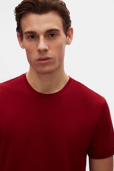 D'S Damat Μπλουζάκι Comfort Claret Red 100% βαμβάκι