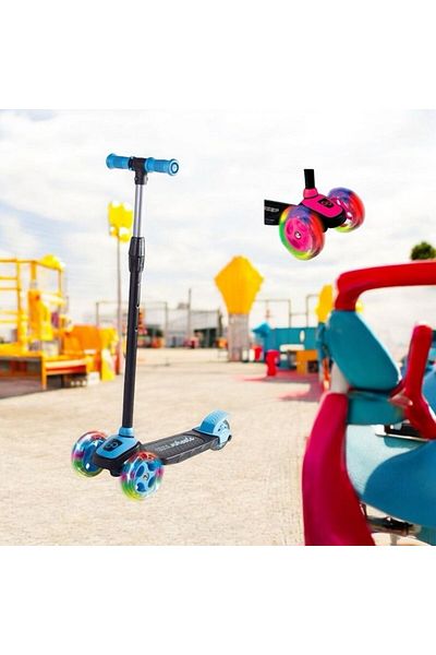 NUNU Blue Children's Scooter with Lights and Wheels