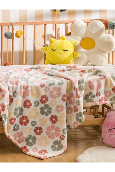 LC Waikiki Flower Printed Baby Blanket