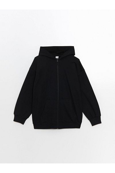 LC Waikiki LCW Kids Hooded Girl's Zippered Sweatshirt