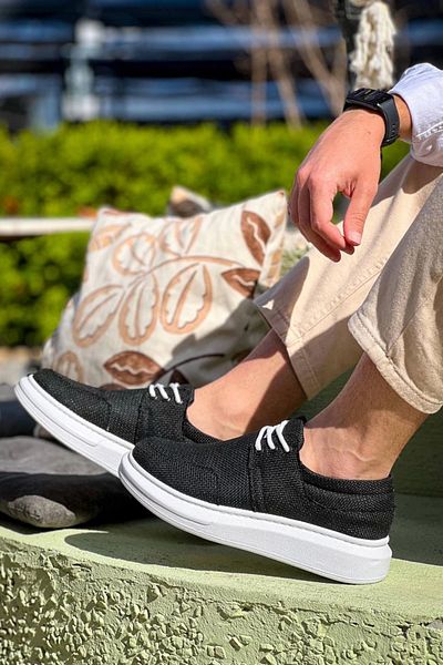 KAZAX KB-042 Lace-up Black Men's Daily Shoes