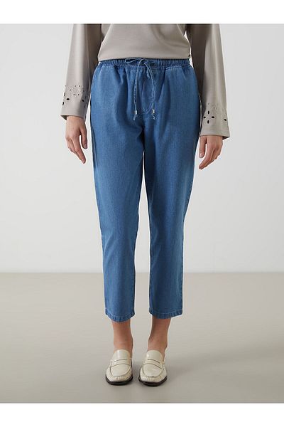 LC Waikiki Pantaloni de damă, cu talie elastică, cu croiala dreaptă