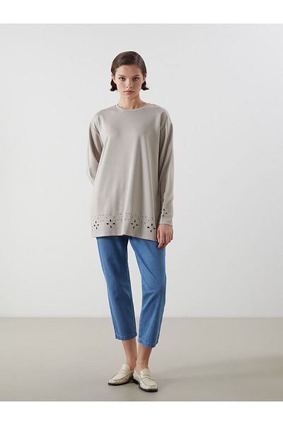 LC Waikiki Pantaloni de damă, cu talie elastică, cu croiala dreaptă