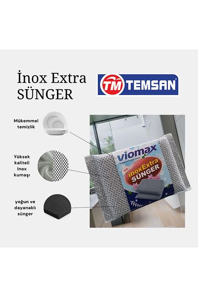 Viomax 2-Piece Viomax Inox Extra Sponge
