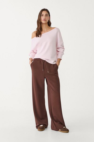 Stradivarius Soft-touch exposed shoulder sweatshirt