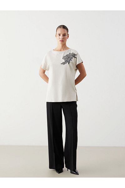LC Waikiki Crew Neck Floral Women's T-Shirt