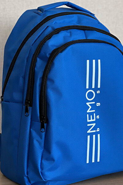 NEMO BAGS Unisex Blue Large Size School and Travel Bag - Water Repellent Spor...