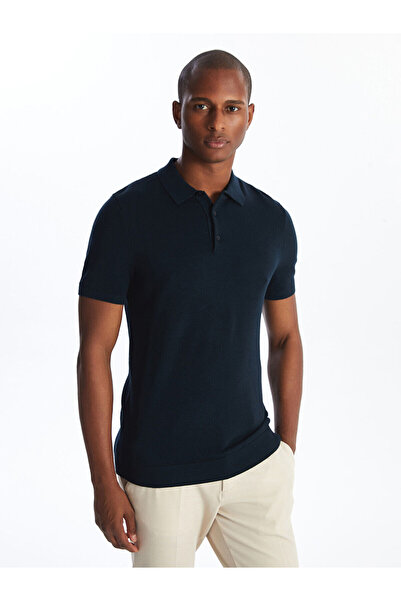 LC Waikiki Pulover tricotat pentru bărbați cu mânecă scurtă cu gât polo