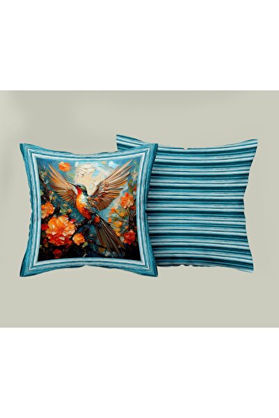 9Renk غطاء وسادة مزخرف ملون ثلاثي الأبعاد مقاس 40 سم * 40 سم مكون من قطعتين