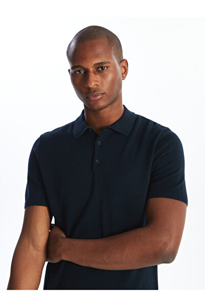 LC Waikiki Pulover tricotat pentru bărbați cu mânecă scurtă cu gât polo