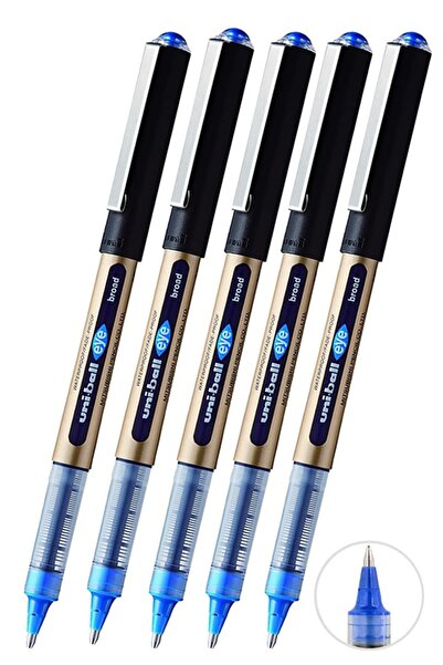 Artlantis Pix albastru cu rolă 5 bucăți Uniball Eye Broad 1,0 mm Pix cu rolă ...
