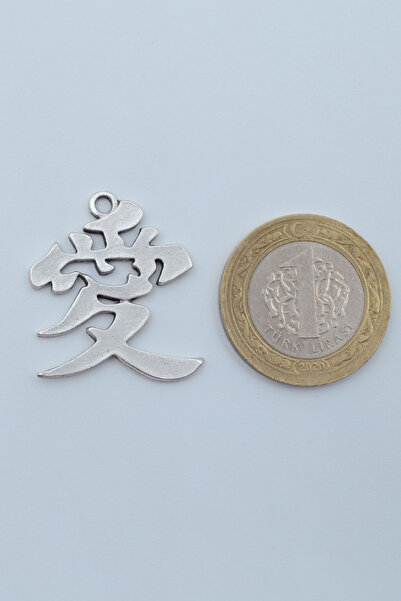 Bu Farklı Çin Aşk Sembolü Gümüş Kaplama Deri İp Kolye