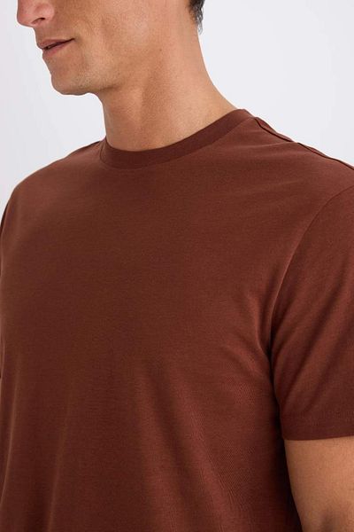 DeFacto Ανδρικό T-shirt καφέ V7699az/bn319