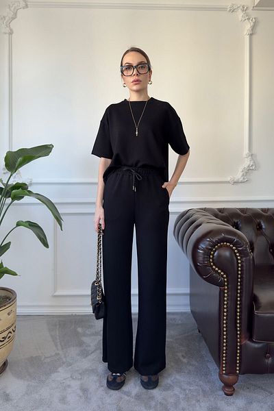 MAGARDE Modal Fabric Brand Basic Σετ - ΜΑΥΡΟ