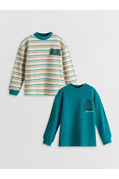 LC Waikiki Two Mt Shop Quality Lcw Kids Beige Striped Standard & Regular Long...