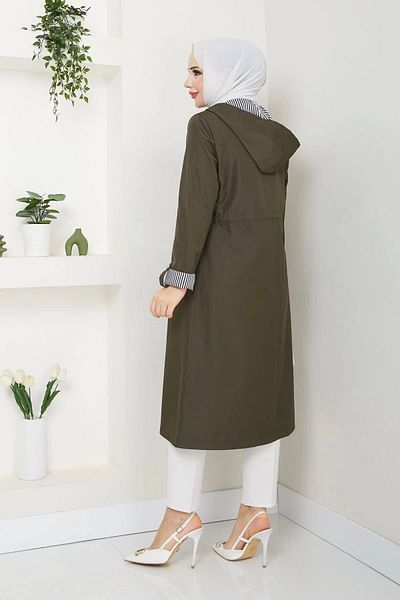 kaes giyim Women's Long Wear Trench Coat