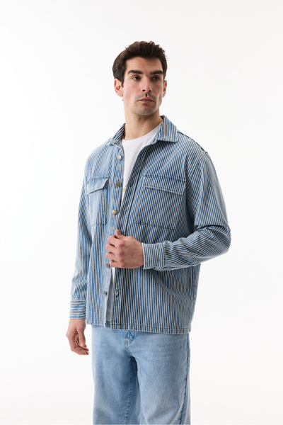 Mudo ÇİZGİLİ CEPLİ CASUAL CEKET