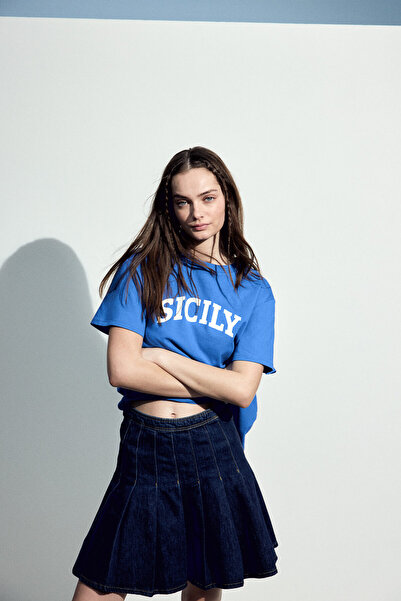 H&M Motif Detaylı Tişört