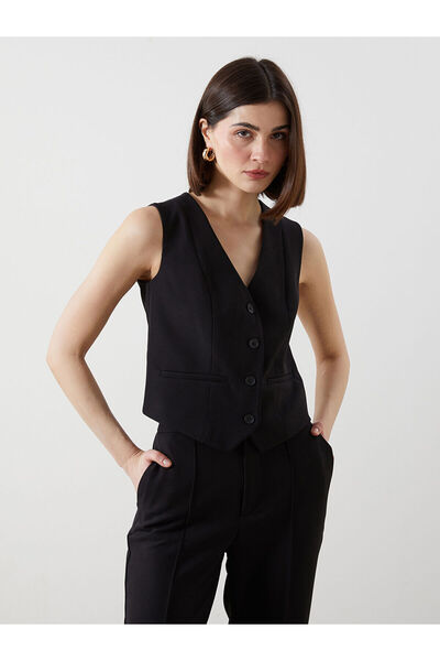 LC Waikiki Vizyon New Season V-Neck Women's Classic Vest