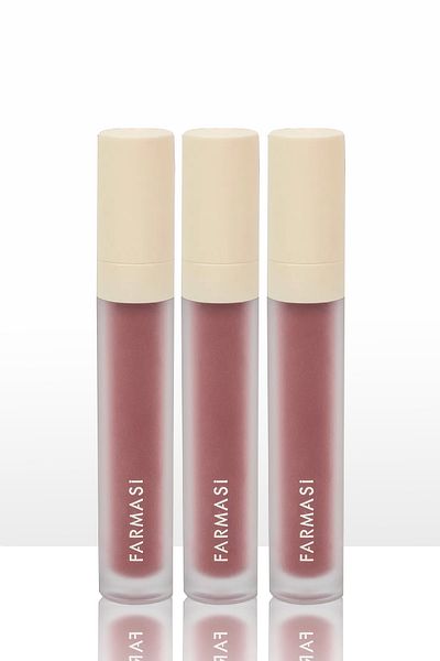 Farmasi 3 Pack Matte Liquid Lipstick 09 Wild Rose