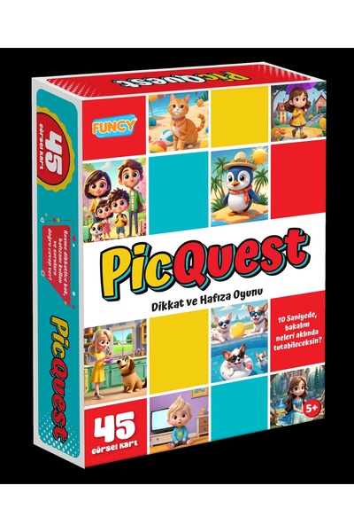Doğan Oyuncak Dünyası Picquest Attention and Memory Game - Attention Activity Game - Super Memory Game - Mind Game Brain Teaser