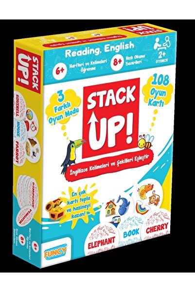 Doğan Oyuncak Dünyası Stack Up English Learning! - English Activity Game - English Word Game - Mind Game Intelligence
