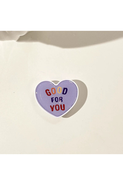 EDELFU Popsocket Kalp Şekilli (Good For You) Telefon Tutacağı Sert Yüzey Yapı...