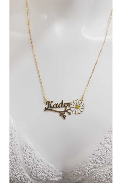 vogutima Kadın Gümüş Kolye - Kader Yazılı Papatya Isim • Işıklı Kutuda • Sevg...