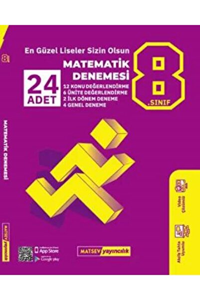 Matsev Yayıncılık 8. Sınıf Lgs Matematik 24’lü Denemesi