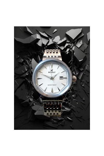 Seazone Men's Stainless Steel Analog Quartz Date Display Watch Easy to Read Fashion Design Waterproof