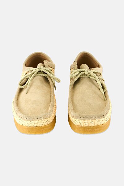 CLARKS Men Standard Wallabee Lace Up Casual Shoes, Sage Green