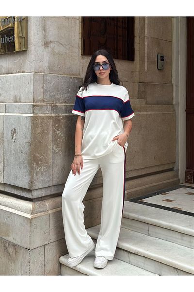 sportiness Modal Fabric Suit with Arabieli Garnish